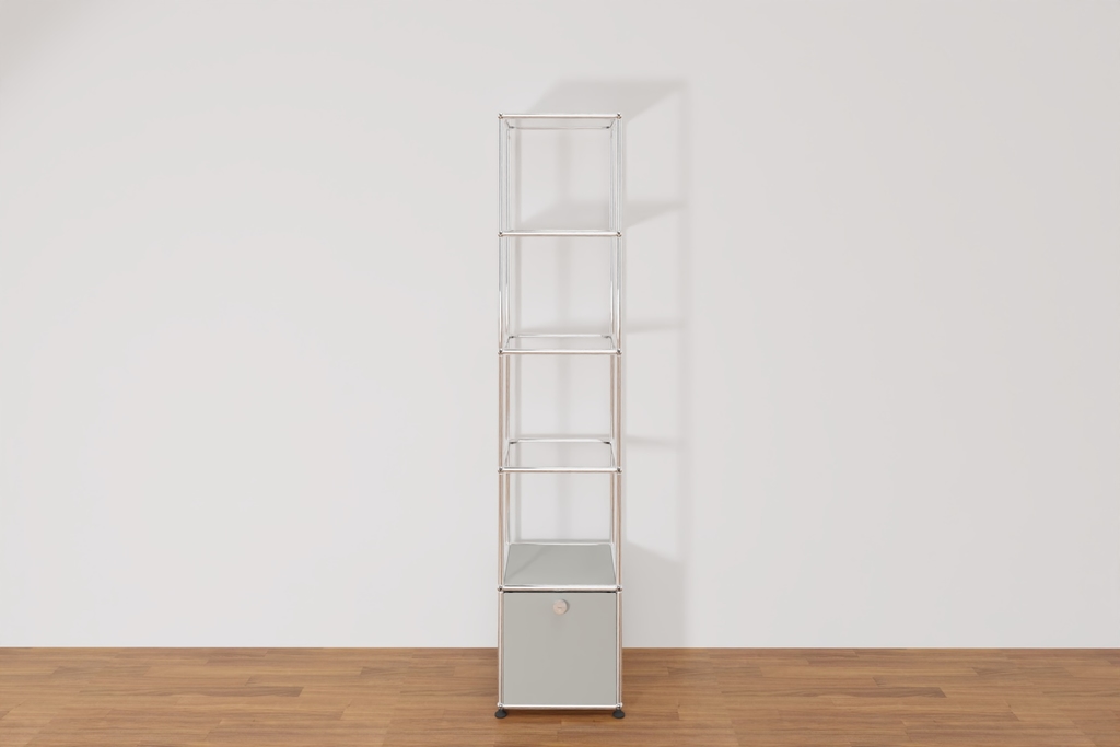 Original USM Haller Regal mit Glasböden und Klapptüre - Ausstellungsstück Produktbild