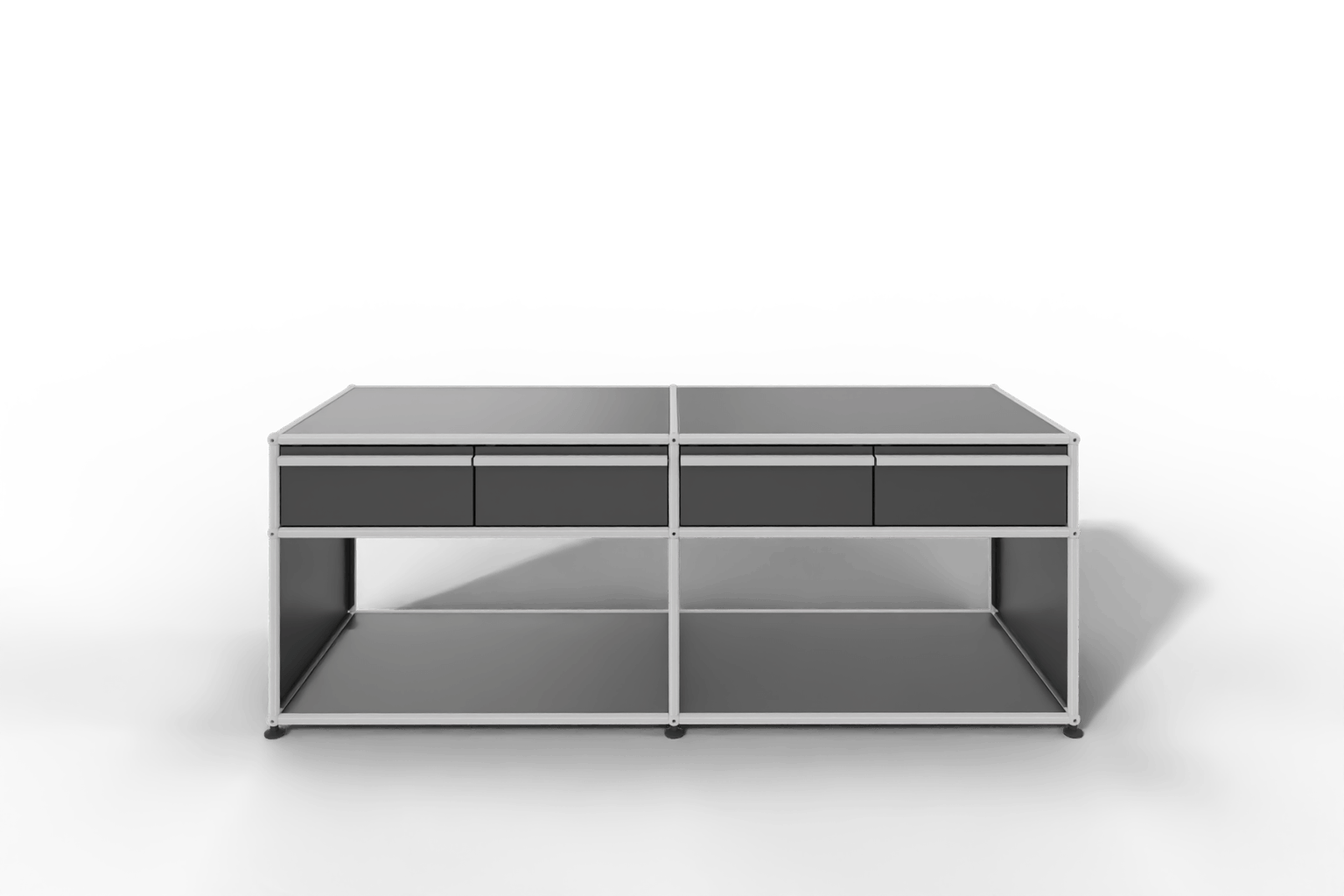 USM Haller Sideboard, mit 4 Schubladen A6 und 2 offenen Fächern. Tiefe 50 cm. Produktbild