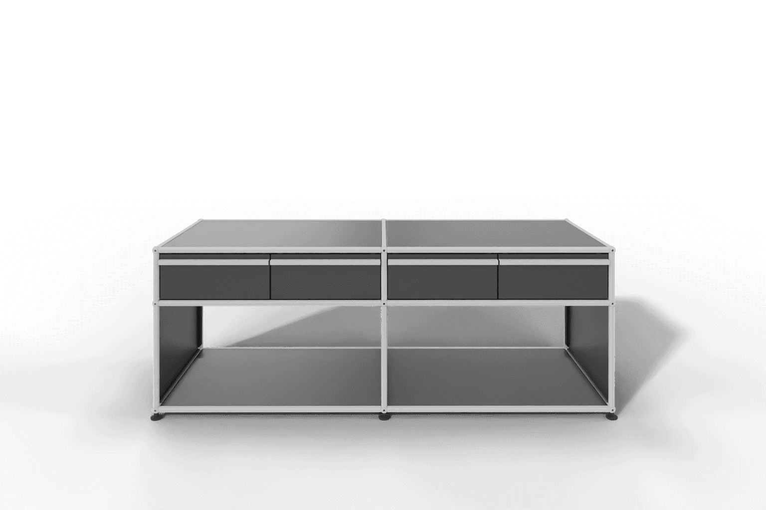 USM Haller Sideboard, mit 4 Schubladen A6 und 2 offenen Fächern. Tiefe 50 cm. Produktbild