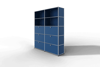 USM Haller Schrank/Regal mit 6 Klapptüren und offenen Fächern. Produktbild