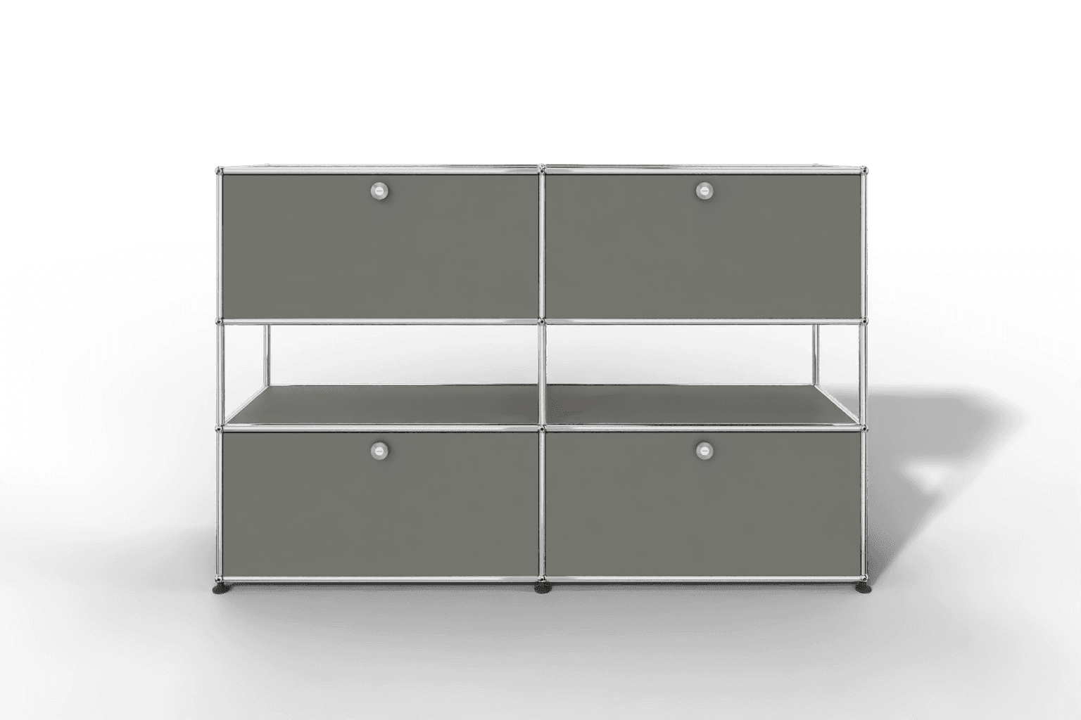 USM Haller Highboard mit 4 Klapptüren und offener Ebene Produktbild
