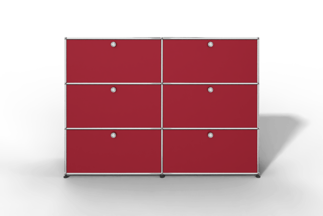 USM Haller Highboard, mit 6 Klapptüren, von Paul Schärer & Fritz Haller