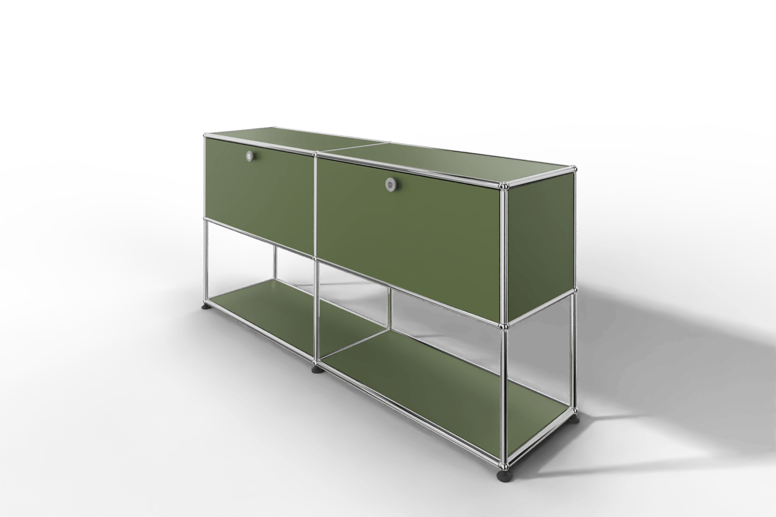 USM Haller Sideboard, 2 Klapptüren, untere Ebene offen Produktbild