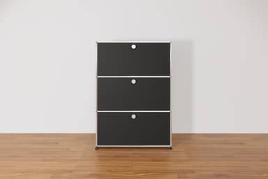Original USM Haller Highboard mit 3 Klapptüren in graphitschwarz Produktbild