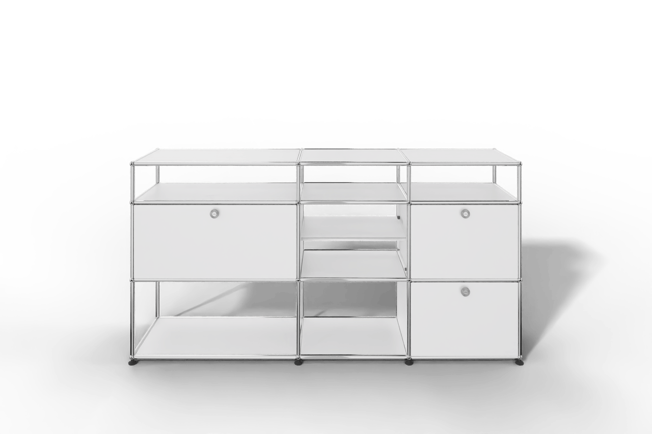 Sideboard mit offenen Elementen und Klapptüren Produktbild