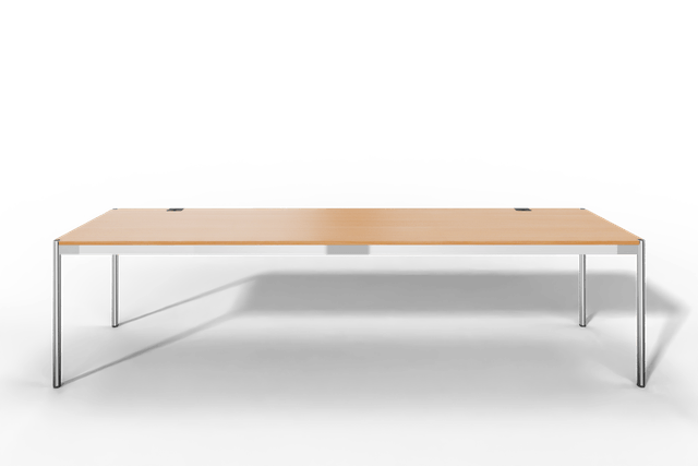 USM Haller Tisch Plus,Tiefe 750 mm, Oberfläche Holz furniert
