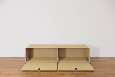 USM Haller Lowboard mit 2 Klapptüren in Beige Ausstellungsstück Produktbild