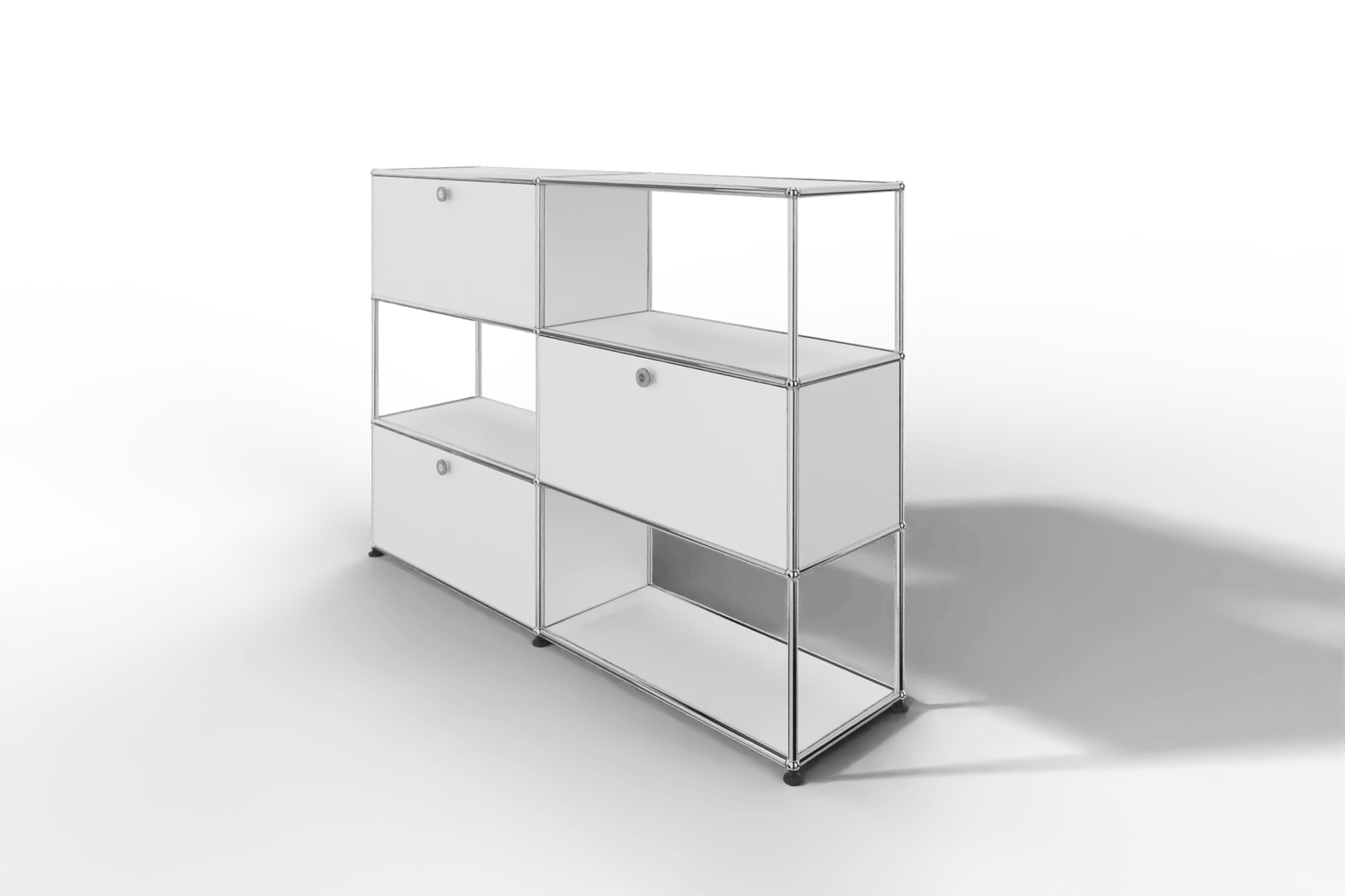 USM Haller Highboard/Raumteiler, 3 offene Elemente, 3 Klapptüren Produktbild