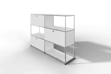 USM Haller Highboard/Raumteiler, 3 offene Elemente, 3 Klapptüren Produktbild