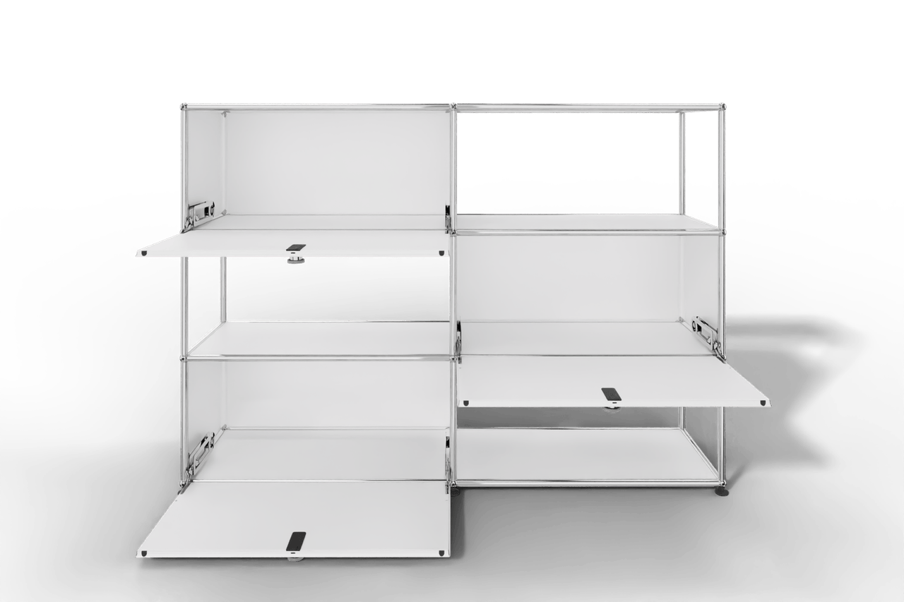 USM Haller Highboard/Raumteiler, 3 offene Elemente, 3 Klapptüren Produktbild