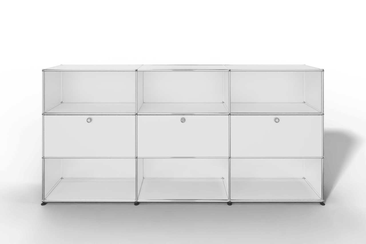USM Haller Highboard mit 3 Klapptüren und 6 offenen Fächern Produktbild
