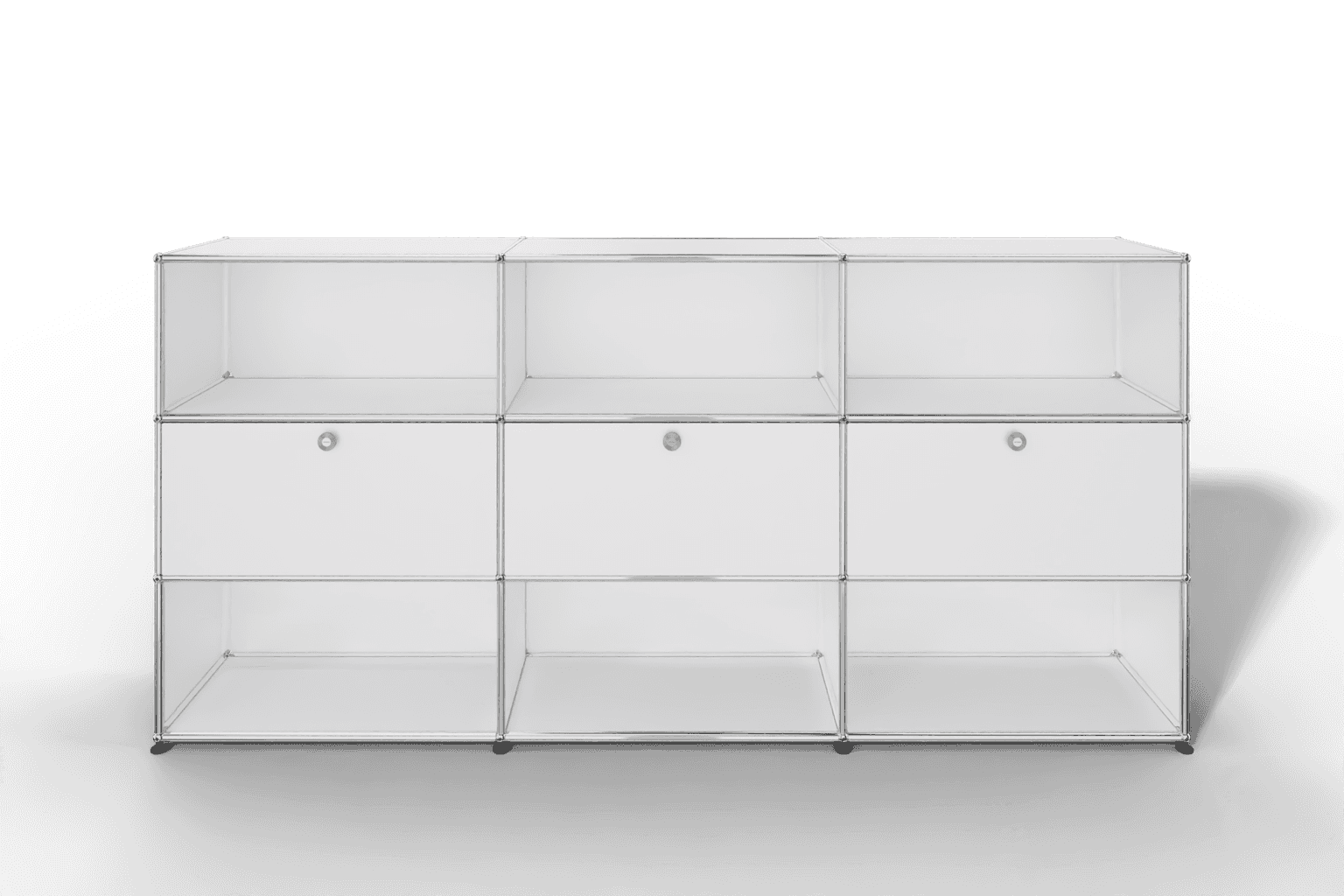 USM Haller Highboard mit 3 Klapptüren und 6 offenen Fächern Produktbild
