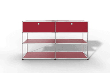 USM Haller Highboard mit 2 Klapptüren und 2 offenen Ebenen Produktbild