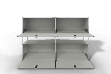 USM Haller Highboard mit 4 Klapptüren und offener Ebene Produktbild