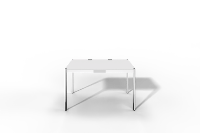 USM Haller Tisch Plus,Tiefe 750 mm, Oberfläche MDF reinweiss