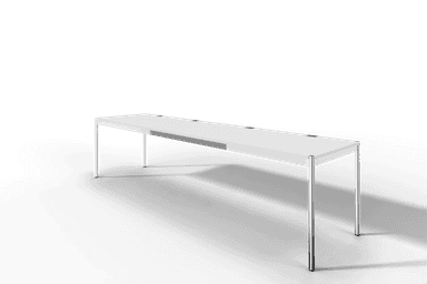 USM Haller Tisch Plus,Tiefe 750 mm, Oberfläche MDF reinweiss Produktbild