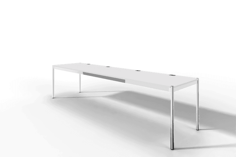 USM Haller Tisch Plus,Tiefe 750 mm, Oberfläche MDF reinweiss Produktbild