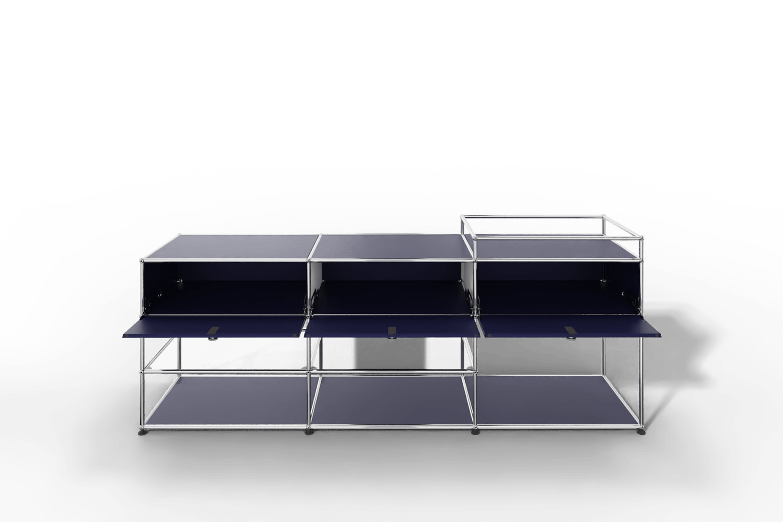 Sideboard mit 3 Klapptüren und offenen Fächern Produktbild