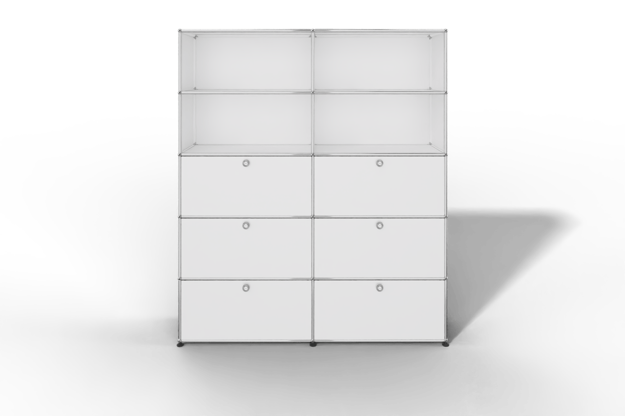 USM Haller Schrank/Regal mit 6 Klapptüren und offenen Fächern. Produktbild