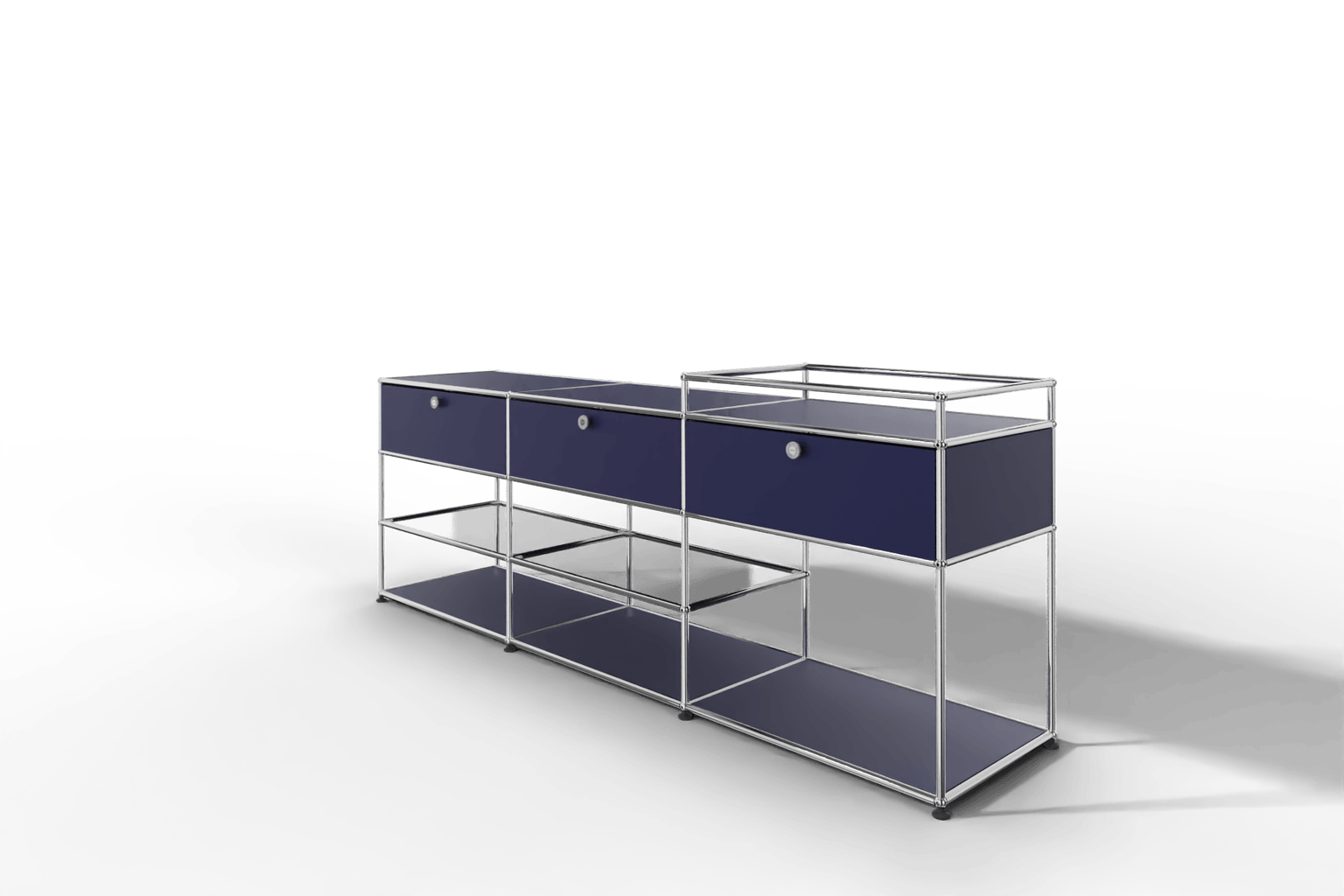 Sideboard mit 3 Klapptüren und offenen Fächern Produktbild