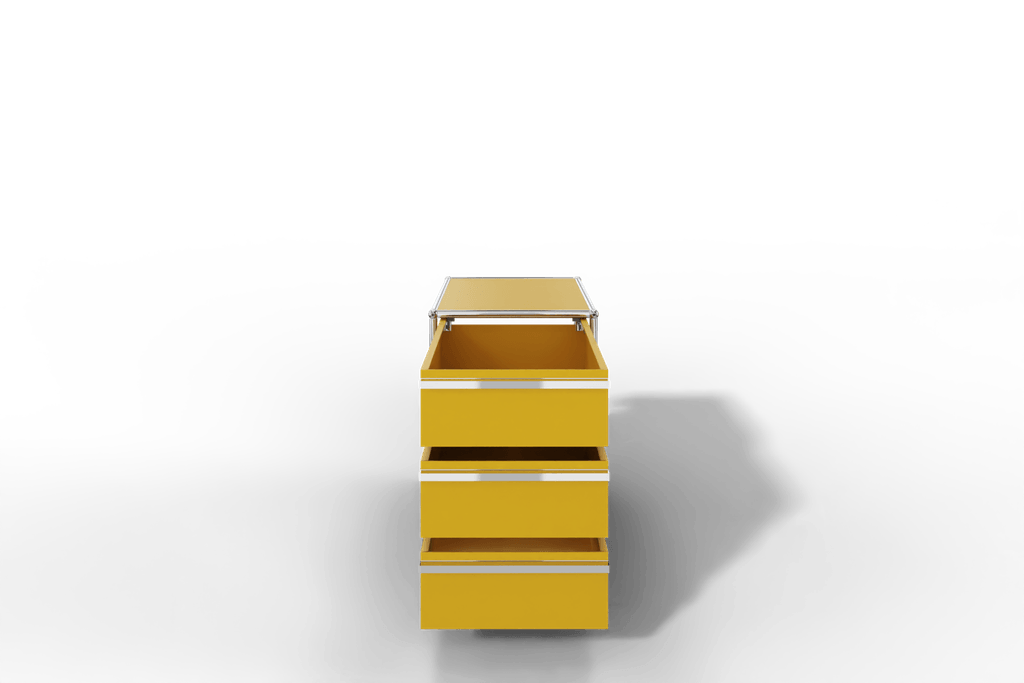 USM Haller Rollcontainer mit 3 Schüben. Wahlweise abschließbar und in 14 Farben konfigurierbar Produktbild