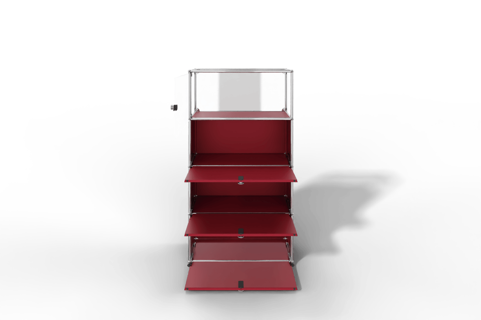 USM Haller Regal, 3 Klapptüren, 1 Vitrinen-Element Produktbild