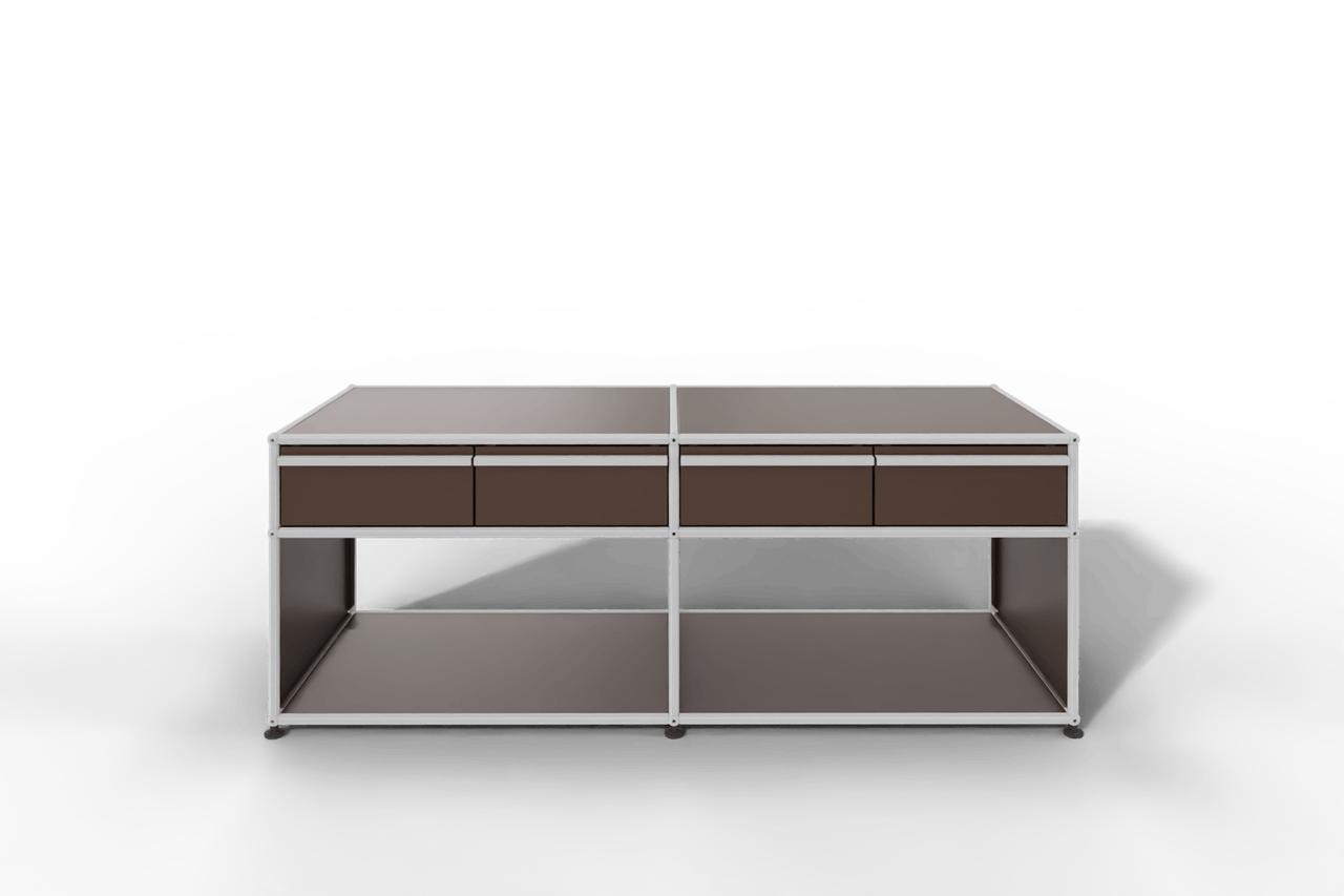 USM Haller Sideboard, mit 4 Schubladen A6 und 2 offenen Fächern. Tiefe 50 cm. Produktbild