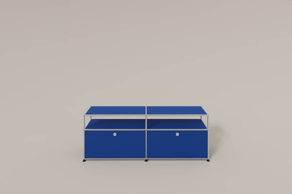 Lowboard mit 2 Klapptüren und offener Ebene