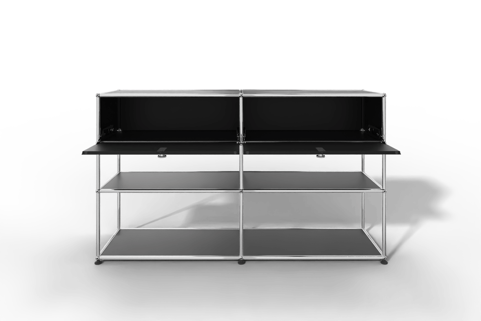 USM Haller Highboard mit 2 Klapptüren und 2 offenen Ebenen Produktbild