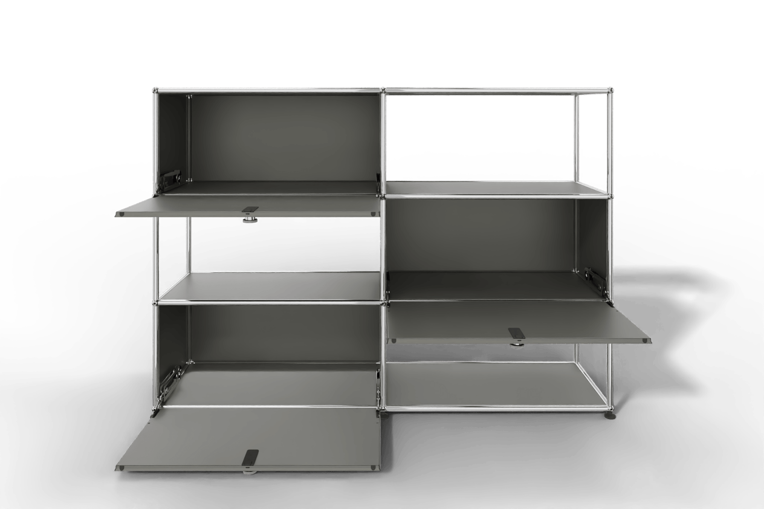 USM Haller Highboard/Raumteiler, 3 offene Elemente, 3 Klapptüren Produktbild