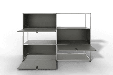 USM Haller Highboard/Raumteiler, 3 offene Elemente, 3 Klapptüren Produktbild