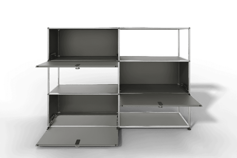 USM Haller Highboard/Raumteiler, 3 offene Elemente, 3 Klapptüren Produktbild