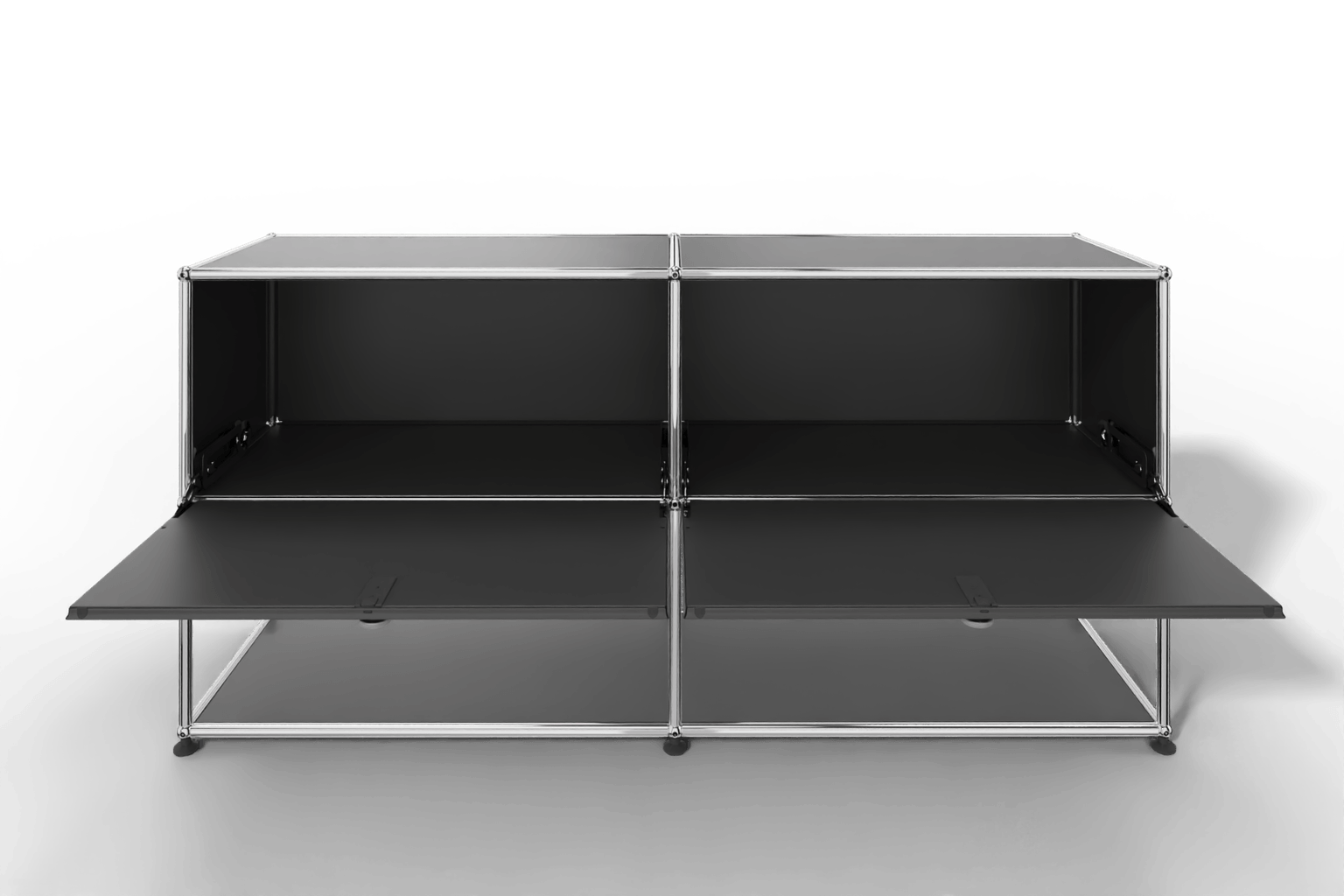 USM Haller Sideboard, 2 Klapptüren, untere Ebene offen Produktbild