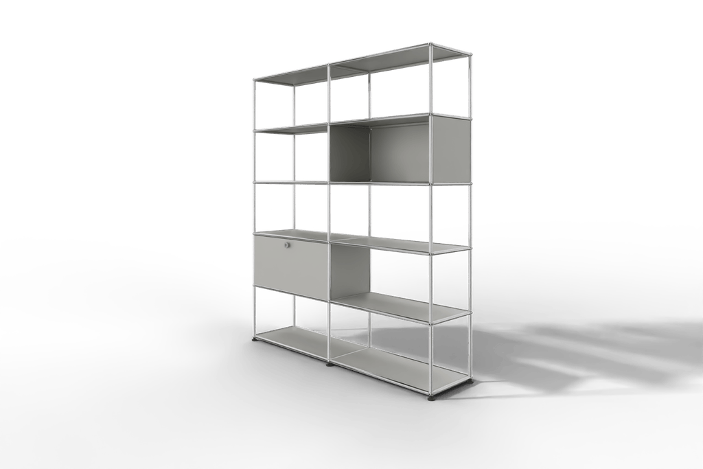 USM Haller Regalwand, offene und geschlossene Fächer kombiniert Produktbild