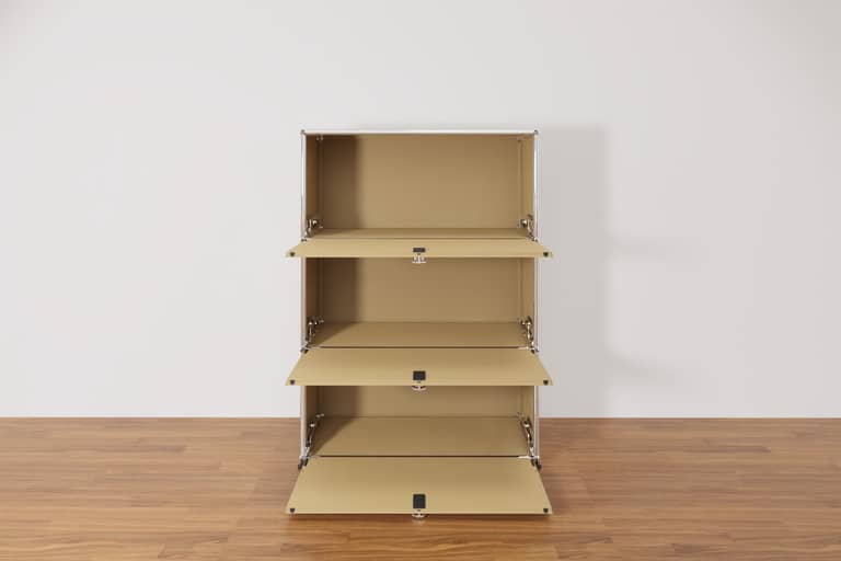 Original USM Haller Highboard mit 3 Klapptüren in beige Produktbild