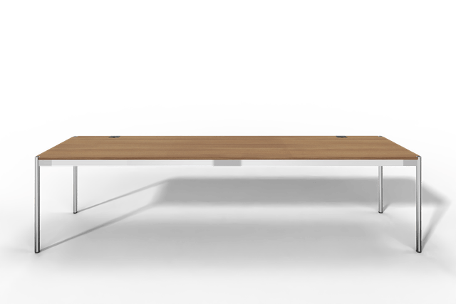 USM Haller Tisch Plus,Tiefe 750 mm, Oberfläche Holz furniert