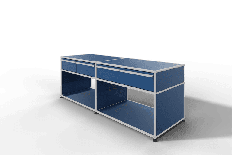 USM Haller Sideboard, mit 4 Schubladen A6 und 2 offenen Fächern. Tiefe 50 cm. Produktbild