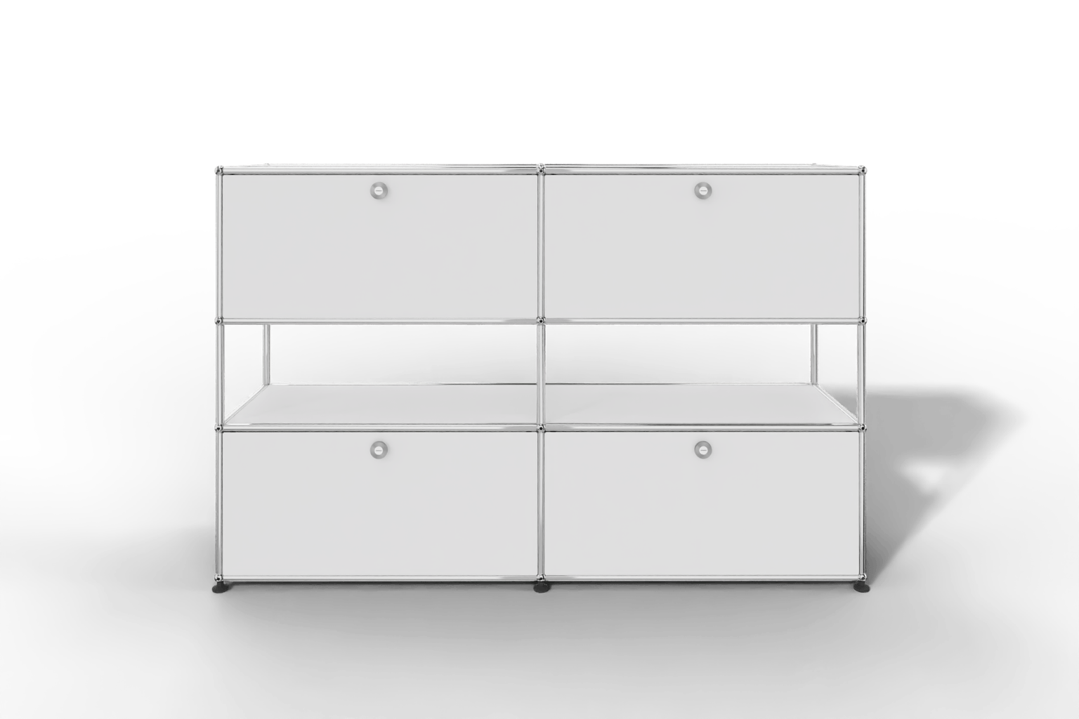 USM Haller Highboard mit 4 Klapptüren und offener Ebene Produktbild