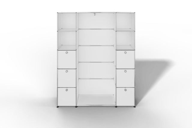 USM Haller Garderobe, 1450 mm breit, mit Klapptüren