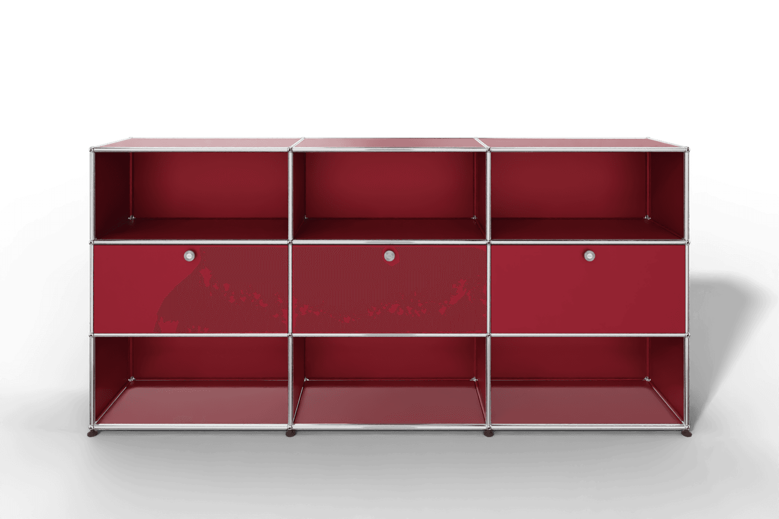 USM Haller Highboard mit 3 Klapptüren und 6 offenen Fächern Produktbild