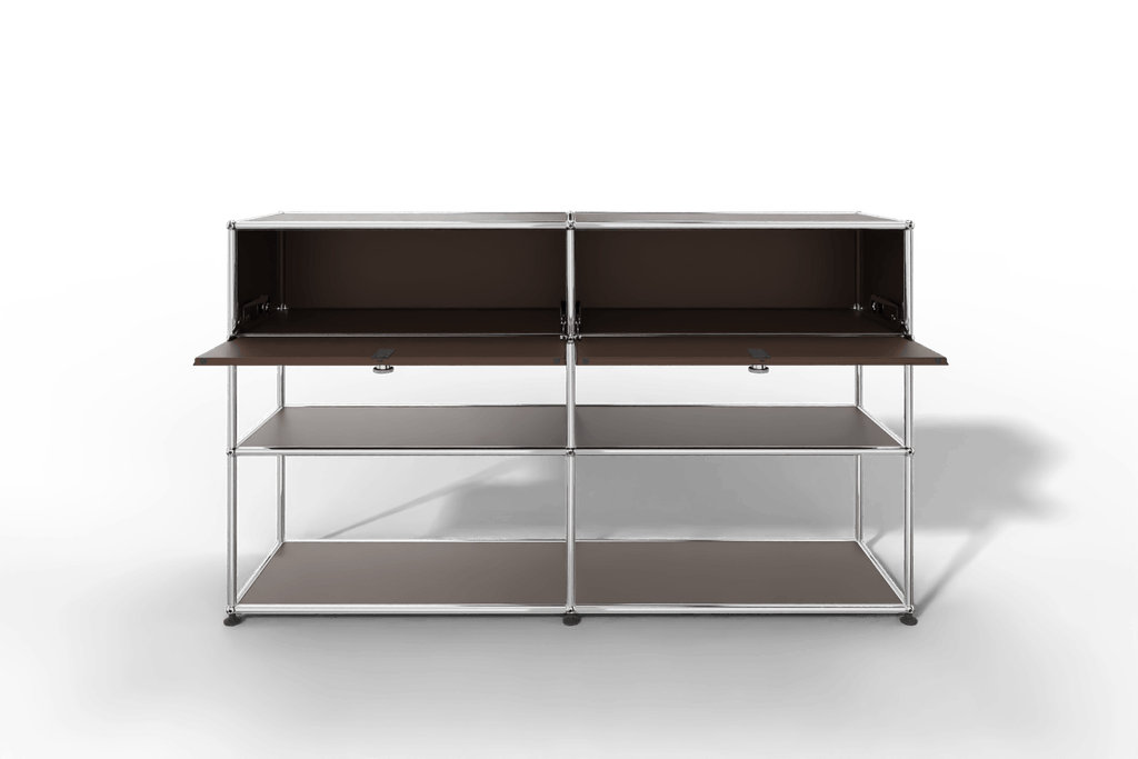 USM Haller Highboard mit 2 Klapptüren und 2 offenen Ebenen Produktbild