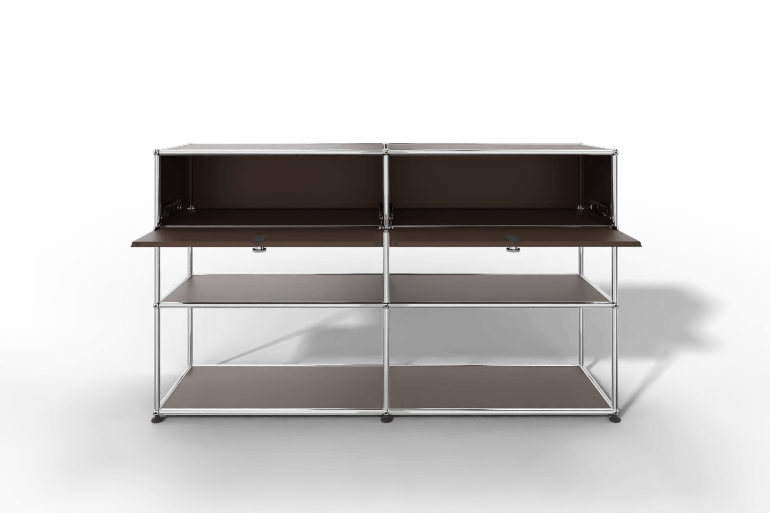 USM Haller Highboard mit 2 Klapptüren und 2 offenen Ebenen Produktbild