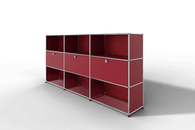 USM Haller Highboard mit 3 Klapptüren und 6 offenen Fächern Produktbild