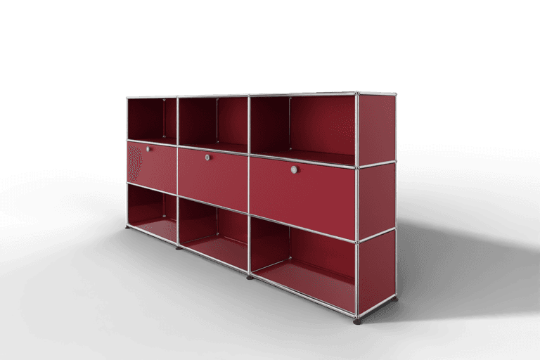 USM Haller Highboard mit 3 Klapptüren und 6 offenen Fächern Produktbild