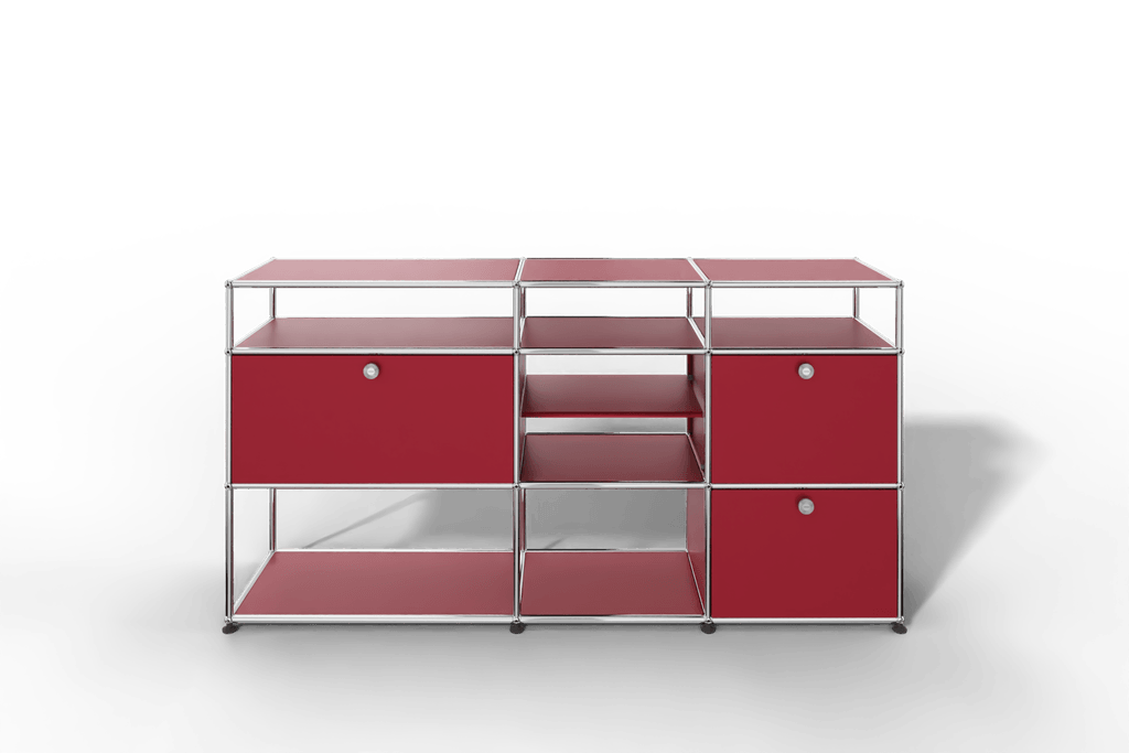 Sideboard mit offenen Elementen und Klapptüren