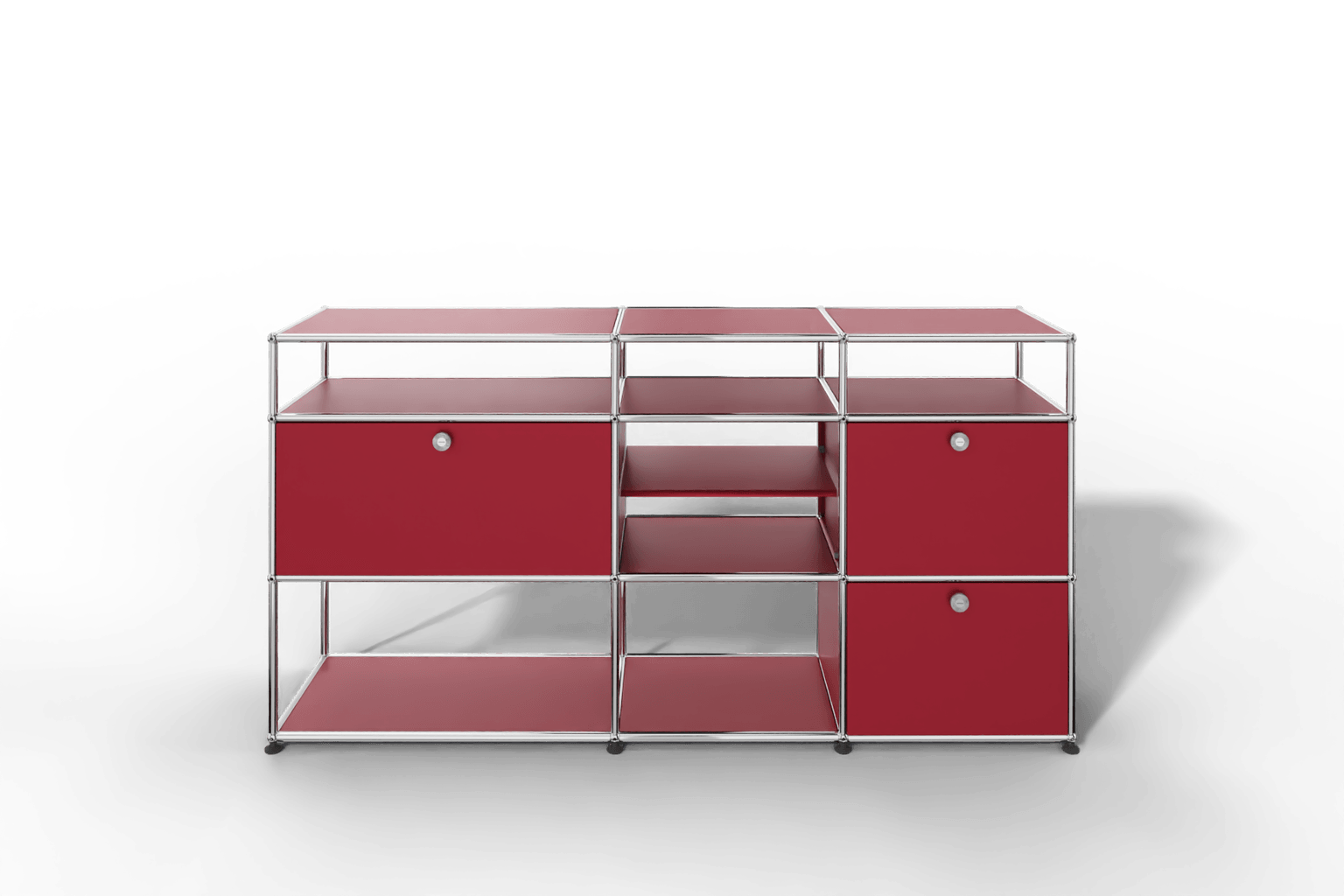 Sideboard mit offenen Elementen und Klapptüren Produktbild