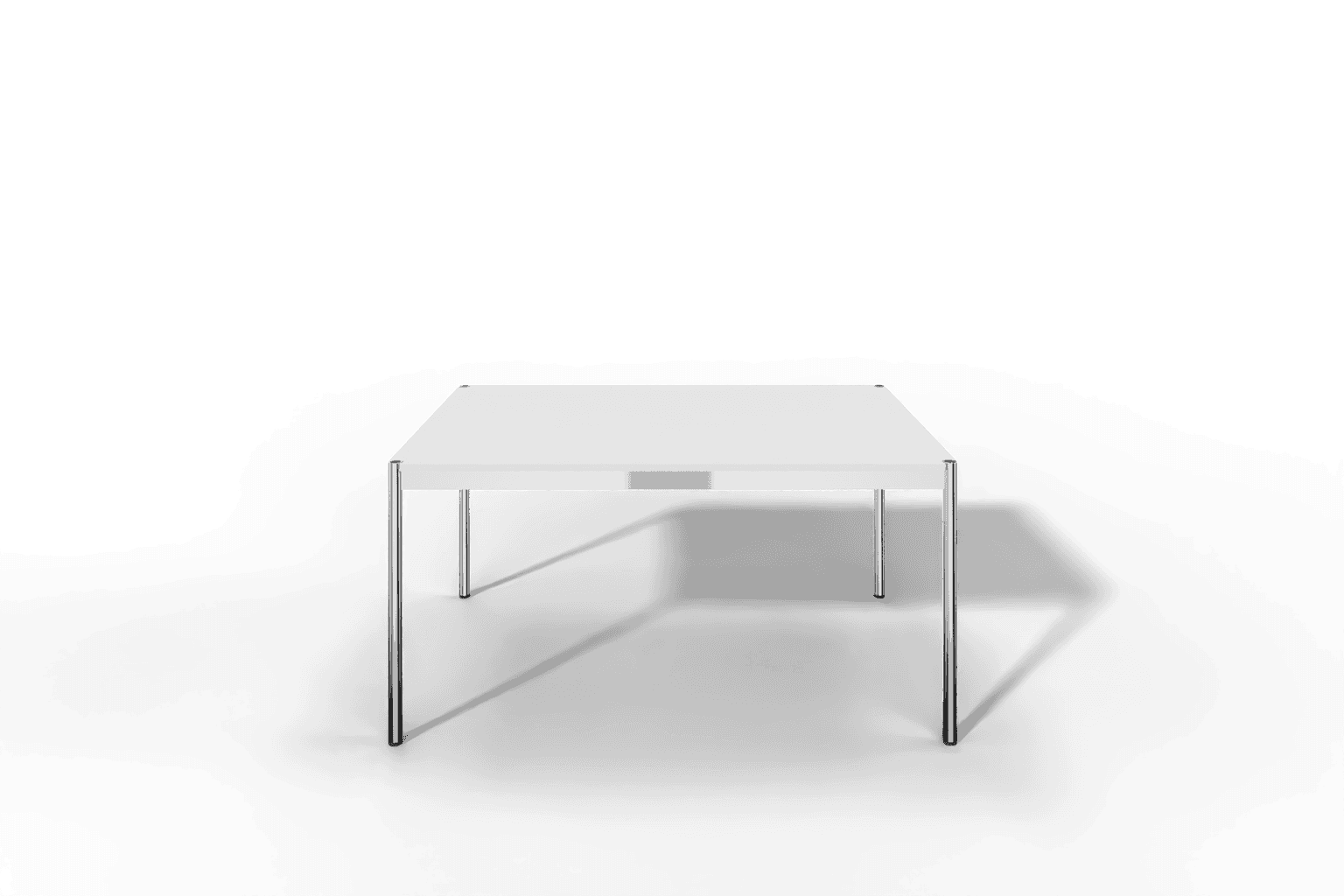 USM Haller Tisch, Tiefe 1000 mm, MDF pulverbeschichtet reinweiss, Länge wählbar Produktbild