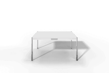 USM Haller Tisch, Tiefe 1000 mm, MDF pulverbeschichtet reinweiss, Länge wählbar Produktbild