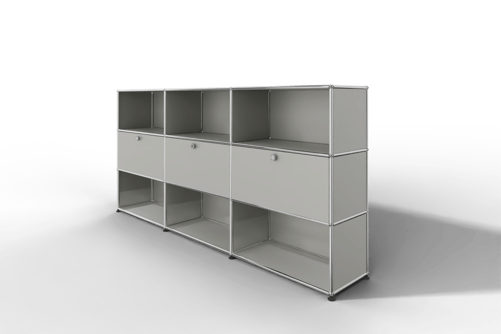 USM Haller Highboard mit 3 Klapptüren und 6 offenen Fächern Produktbild