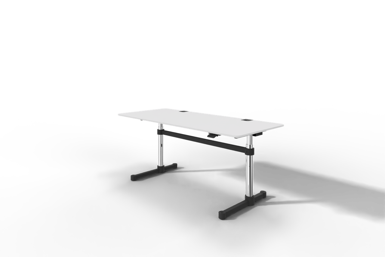 USM Haller Kitos M Plus, MDF pulverbeschichtet reinweiss, mechanisch höhenverstellbar Produktbild